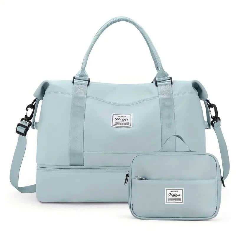 Bolsa-Mala Impermeável com Bolsos Multifuncionais - Elegância Urbana + BRINDE Loja Online Azul 